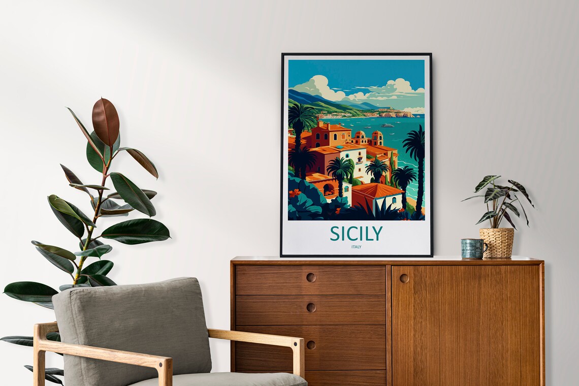 Sicily Travel Poster, Italy Home Decoration - Image 2
