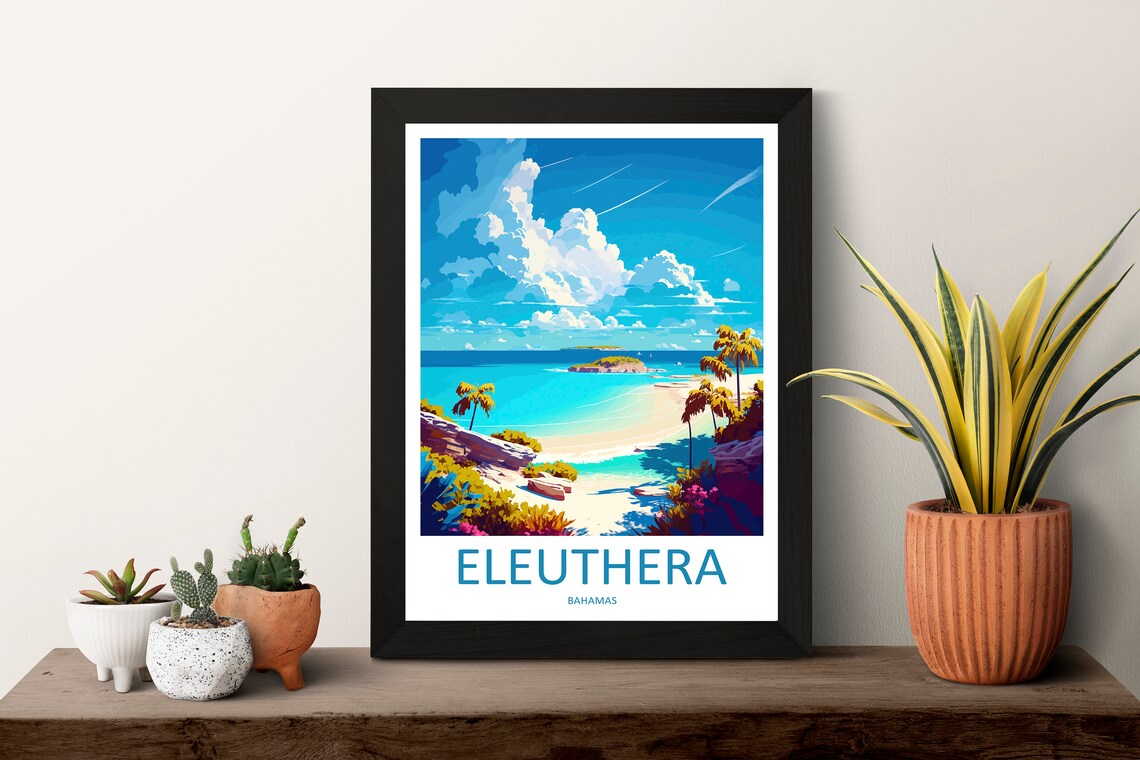 Eleuthera Travel Poster, Caribbean Wall Decor - Image 3