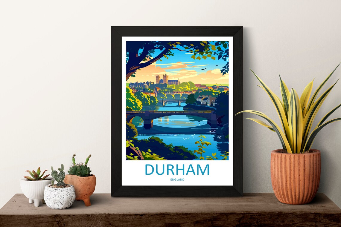 Durham Travel Poster, England City Art Print - Image 3