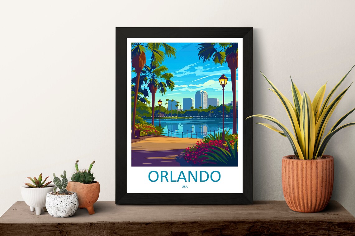 Orlando Travel Poster, Florida City Wall Art - Image 3