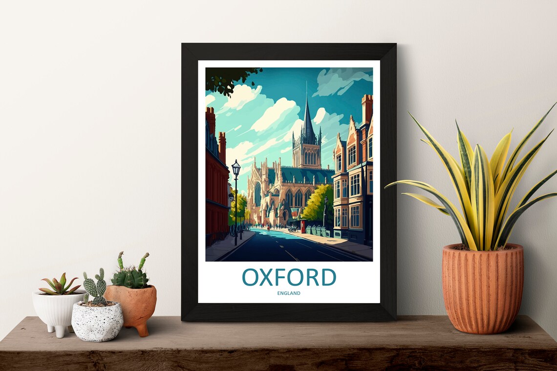 Oxford Travel Poster, England Wall Art Print - Image 3