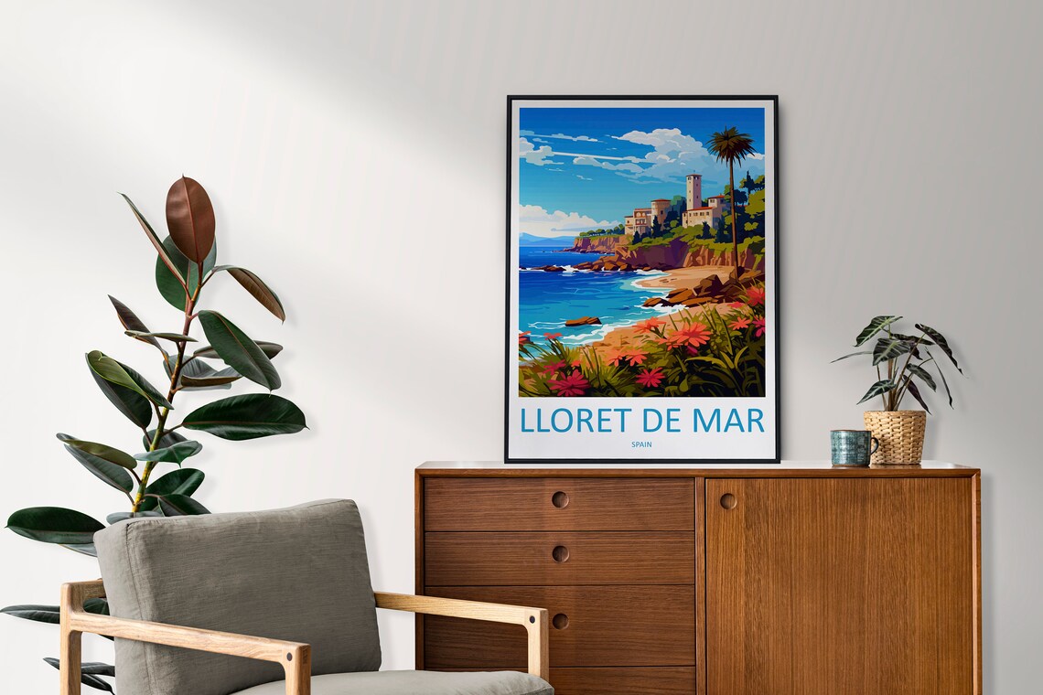 Lloret De Mar Travel Poster, Spain Wall Decor - Image 2