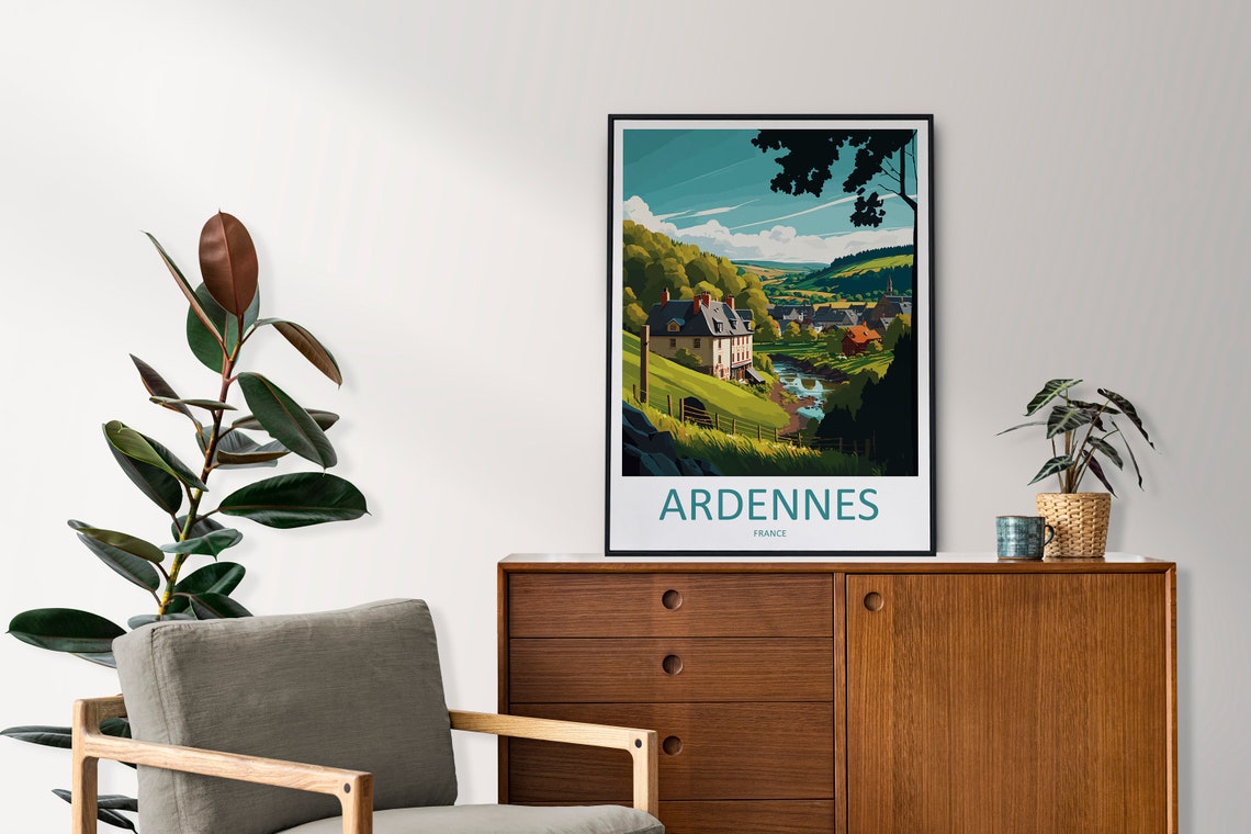 Ardennes Travel Poster, France Wall Art - Image 2