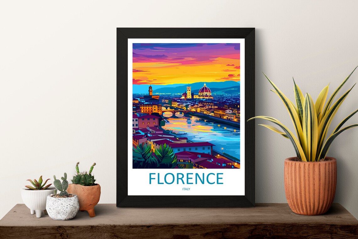 Florence Italy Wall Hanging Travel Poster - Image 3
