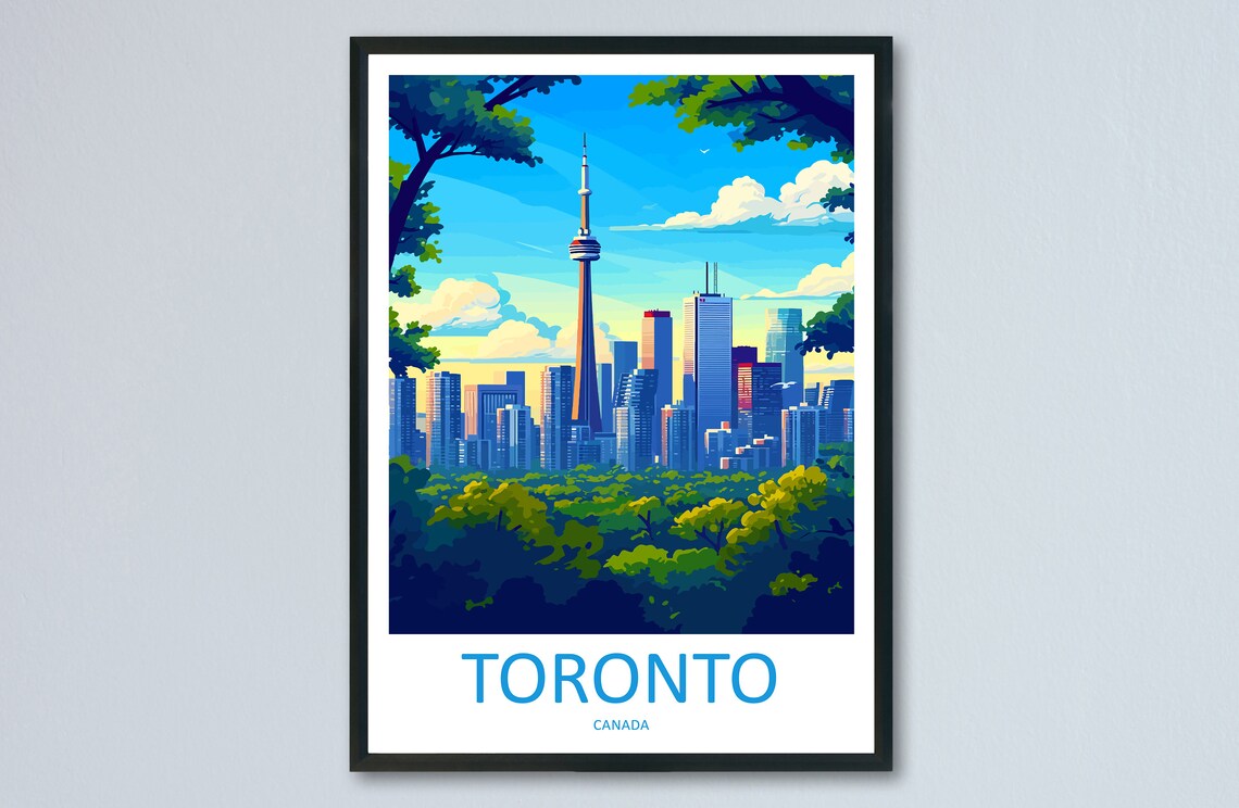 Toronto Travel Poster, Canada Wall Art Print