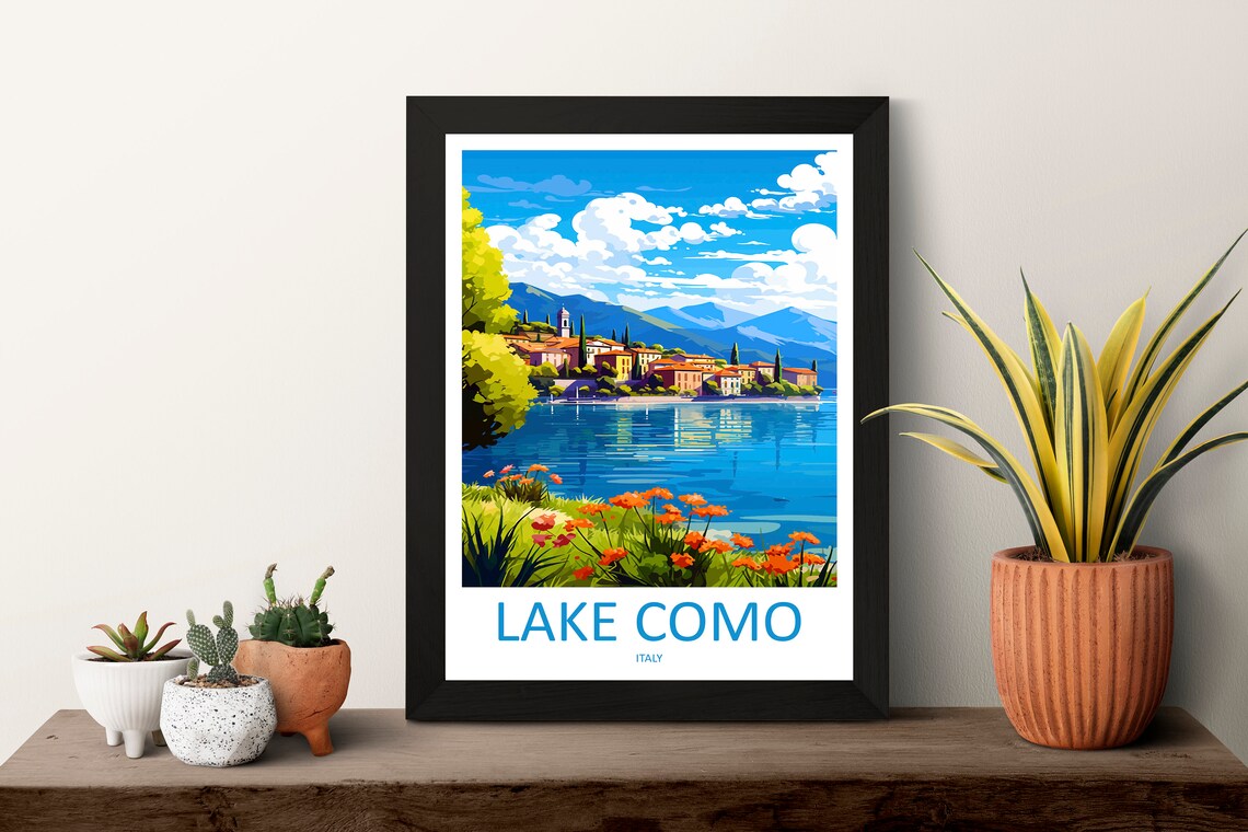 Lake Como Italy Home Decoration Travel Poster - Image 3