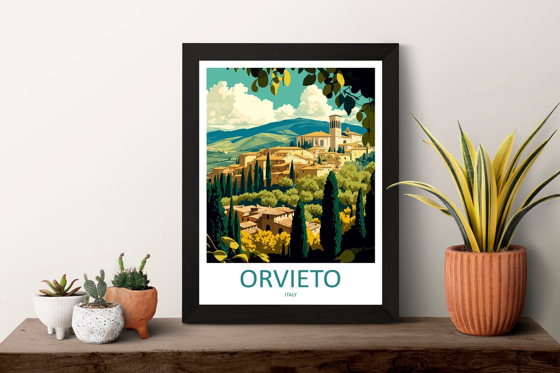 Orvieto Travel Poster, Italy Wall Art - Image 3