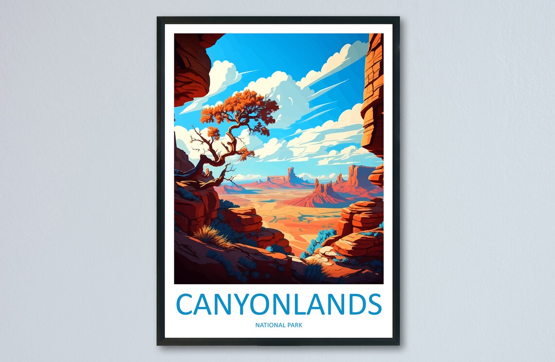 Canyonlands National Park Utah Red Rock Desert Overlook Travel Poster