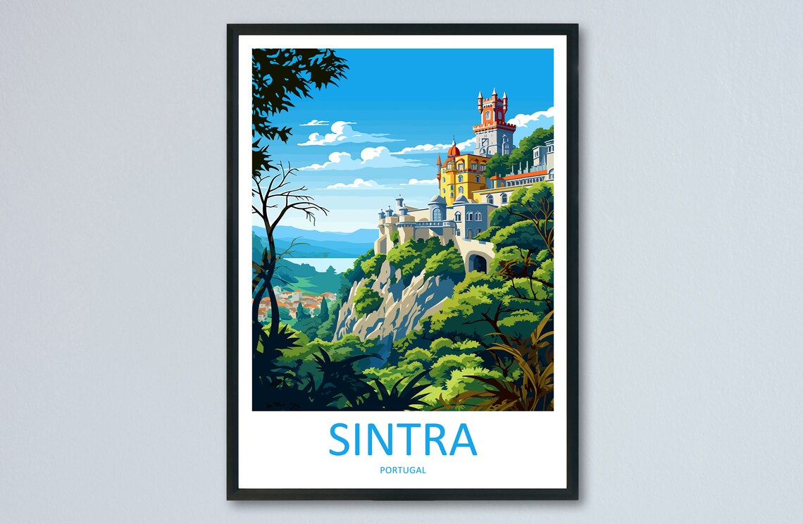 Sintra Travel Poster, Portugal Wall Decor