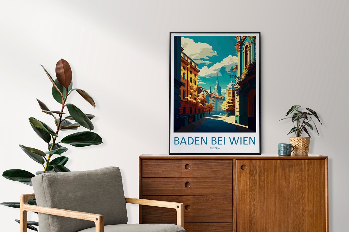 Baden Bei Wien Travel Poster, Austria Place Print - Image 2