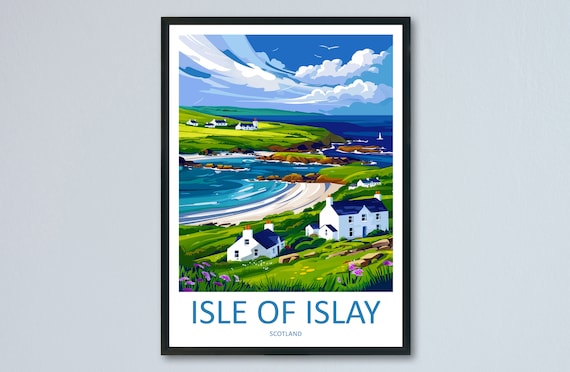 Isle Of Islay Travel Poster, Scotland Wall Art