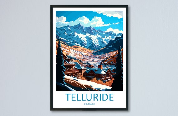 Telluride Ski Travel Print Wall Art Telluride Wall Hanging Home Dcor Telluride Gift Art Lovers Colorado Art Gift Lover Print For Telluride