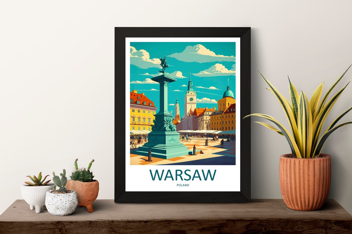 Warsaw Cityscape Art Print, European City Decor - Image 3