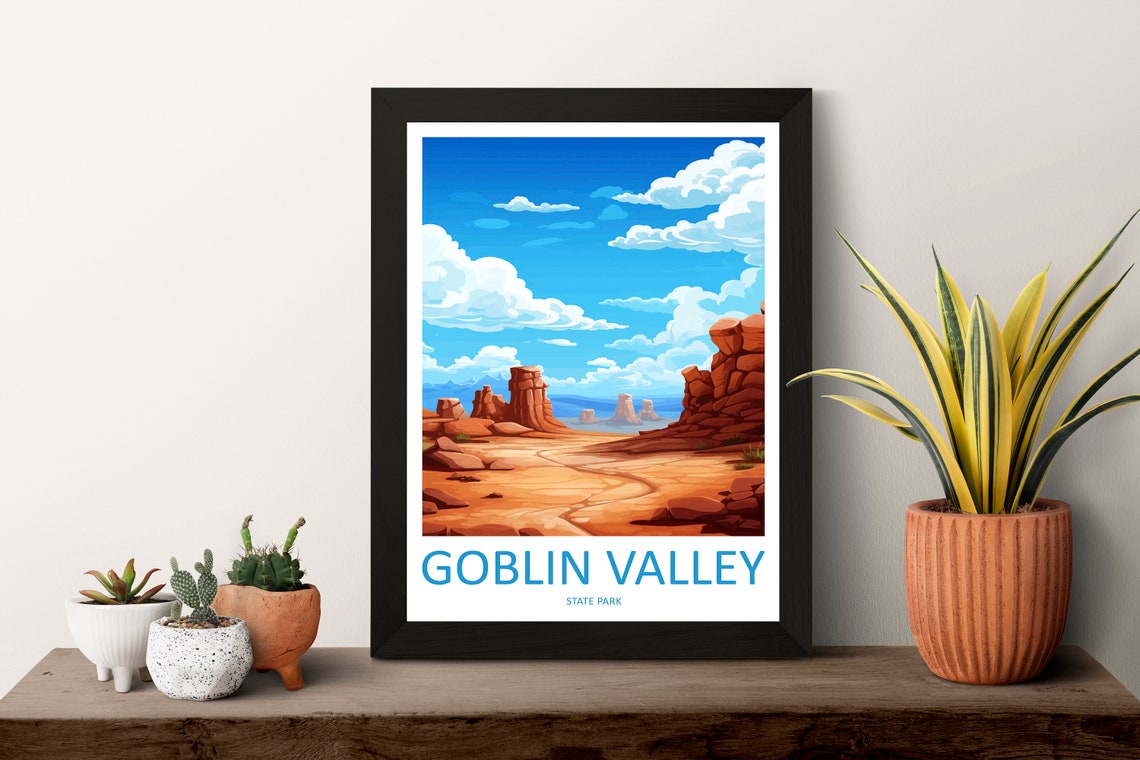 Goblin Valley State Park Whimsical Hoodoo Desert Landscape Poster - Image 3