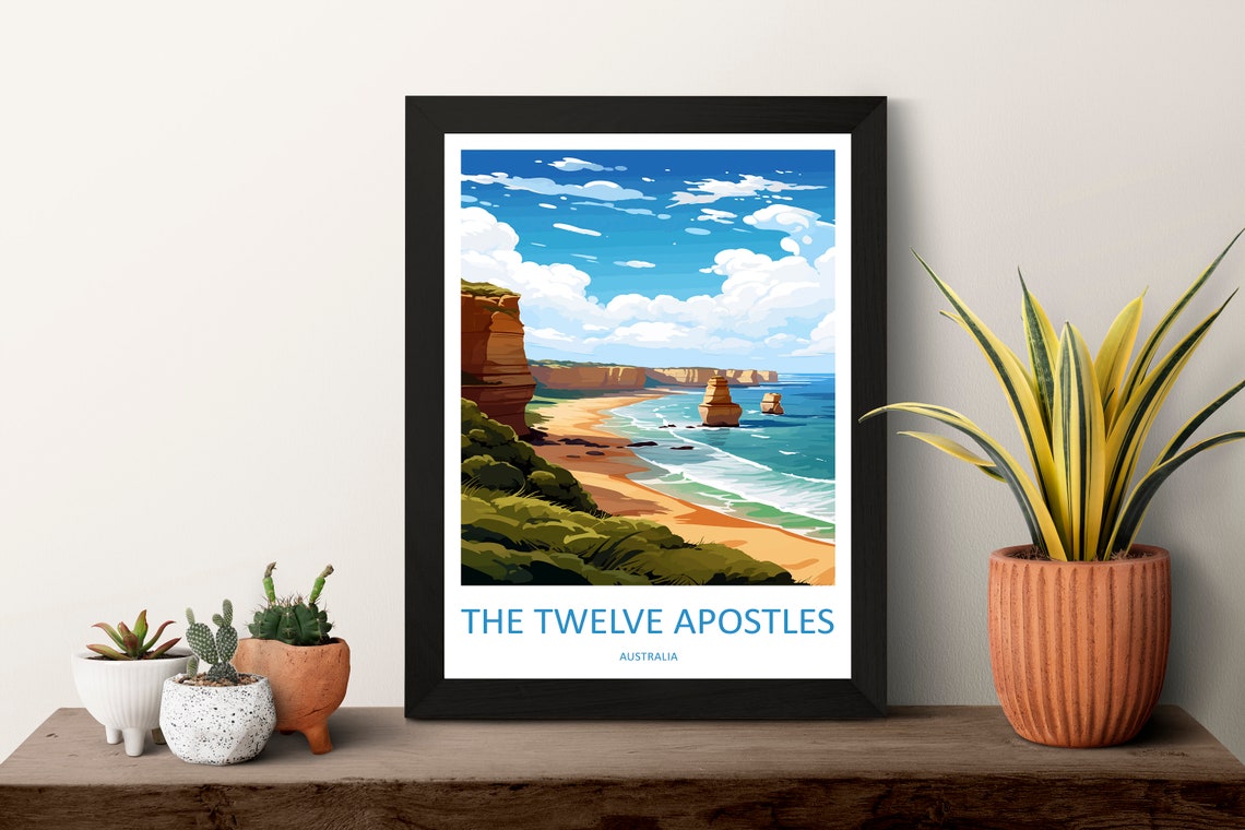 The Twelve Apostles Australia Cliffside Beach Lookout View Poster - Image 3