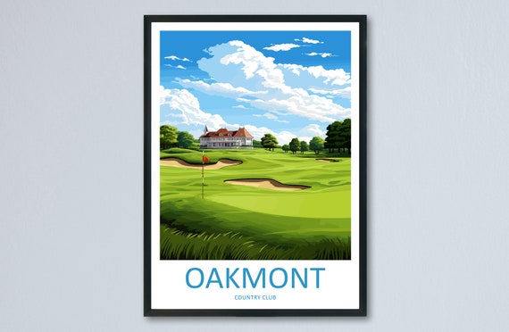 Oakmont Golf Club Travel Poster, Golf Club Wall Art