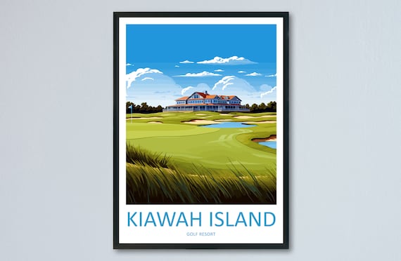Kiawah Island Golf Club Travel Print Wall Art Kiawah Island Golf Club Wall Hanging Home Dcor Kiawah Island Art Gift Art Lovers Golf Art