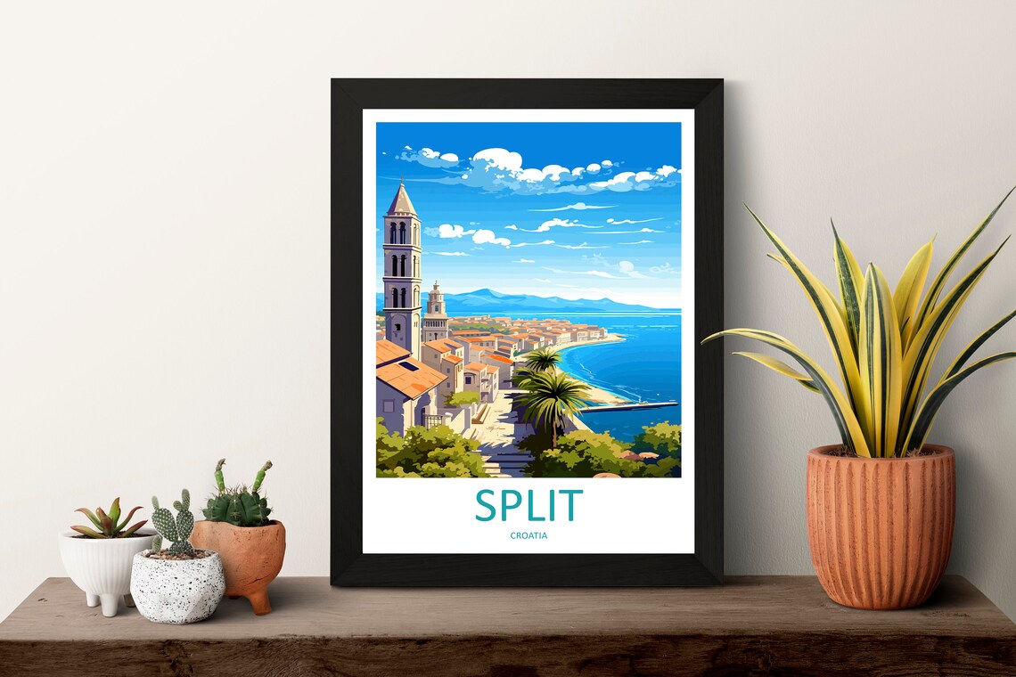 Split Croatia Travel Poster, Europe Wall Art Print - Image 3