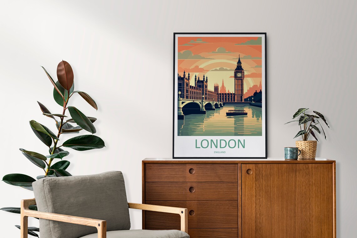 London Travel Poster, England Travel Art Print - Image 2