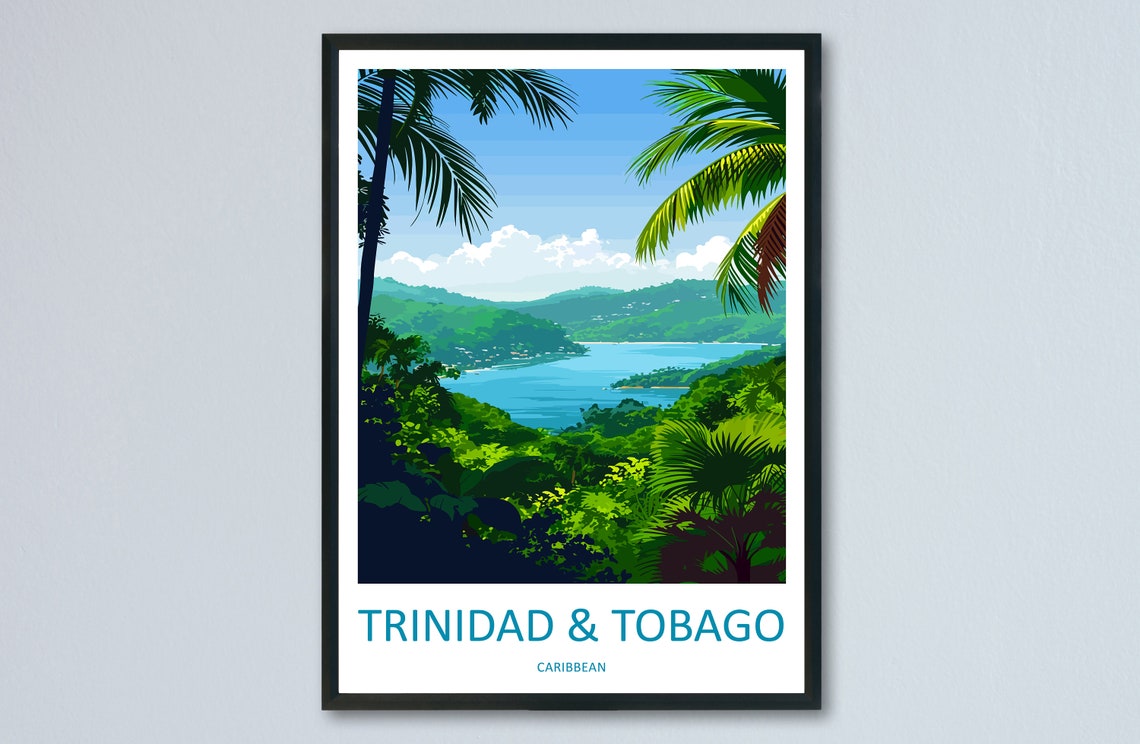 Trinidad And Tobago Travel Print Wall Art Trinidad And Tobago Wall Hanging Home Dcor Trinidad And Tobago Gift Art Lovers Wall Art Caribbean