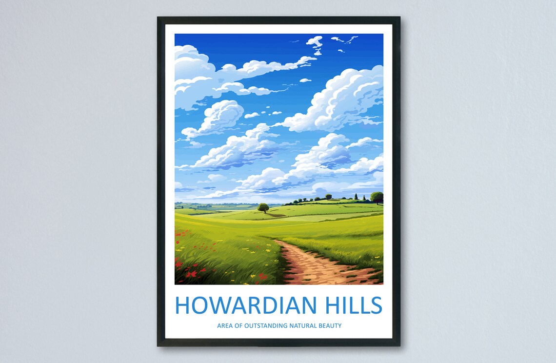 Howardian Hills Wildflower Meadow Country Path Travel Poster