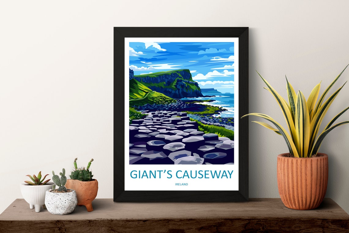 Giant's Causeway Northern Ireland Basalt Coast Sunset Poster - Image 3