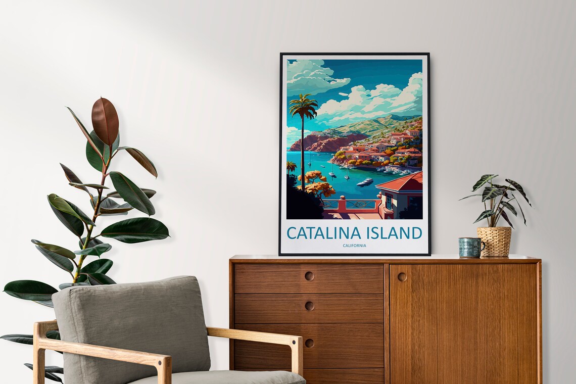 Catalina Island Travel Poster, California Art Print - Image 2
