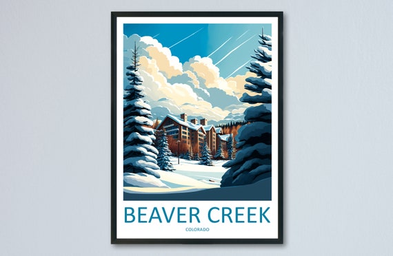Beaver Creek Travel Print Wall Art Beaver Creek Wall Hanging Home Dcor Beaver Creek Gift Art Lovers Ski Art Lover Gift Beaver Creek Print