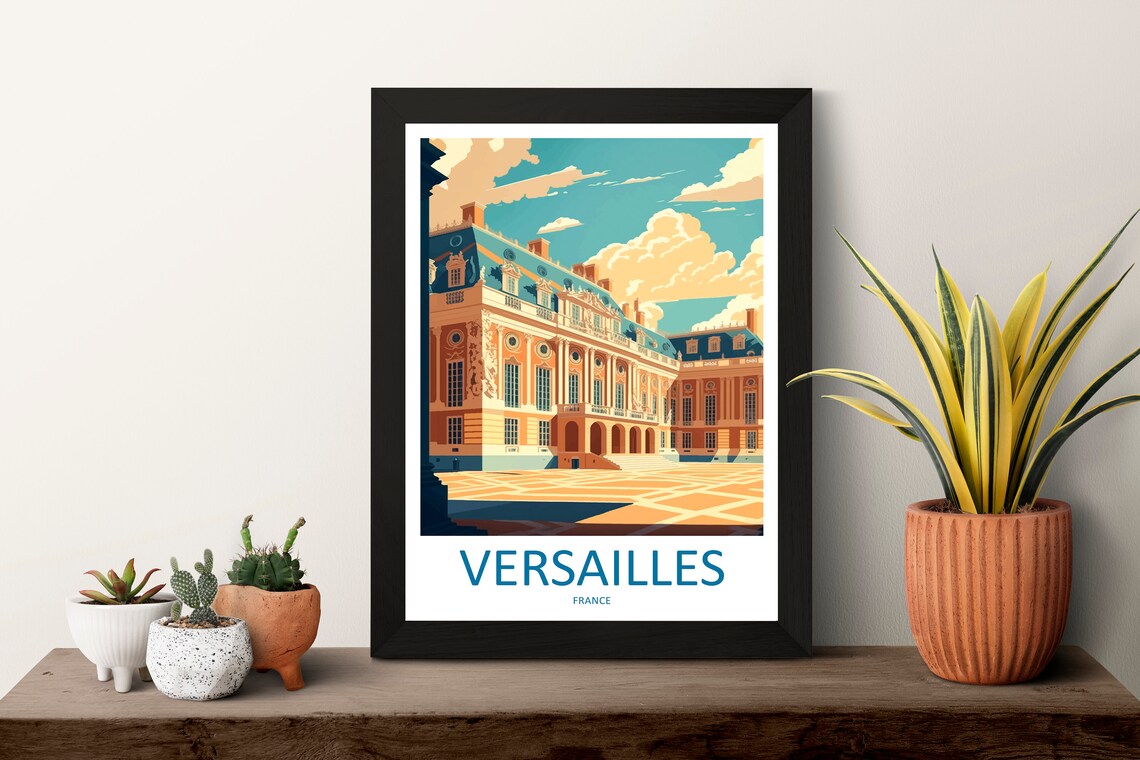 Versailles Palace France Grand Royal Architecture Travel Poster - Image 3