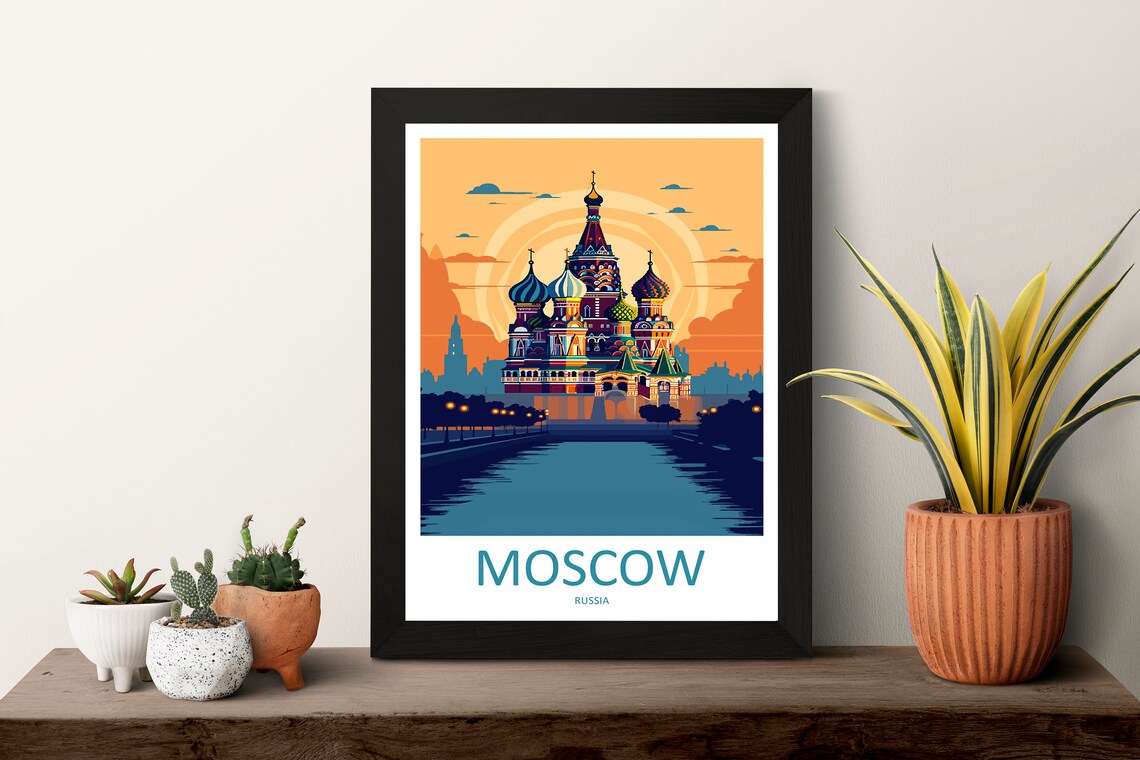 Moscow Travel Poster, Russia Home Decor Landscape - Image 3