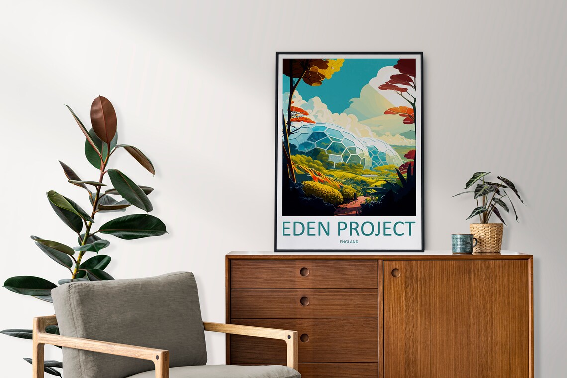 Eden Project Travel Poster, England Landmark - Image 2