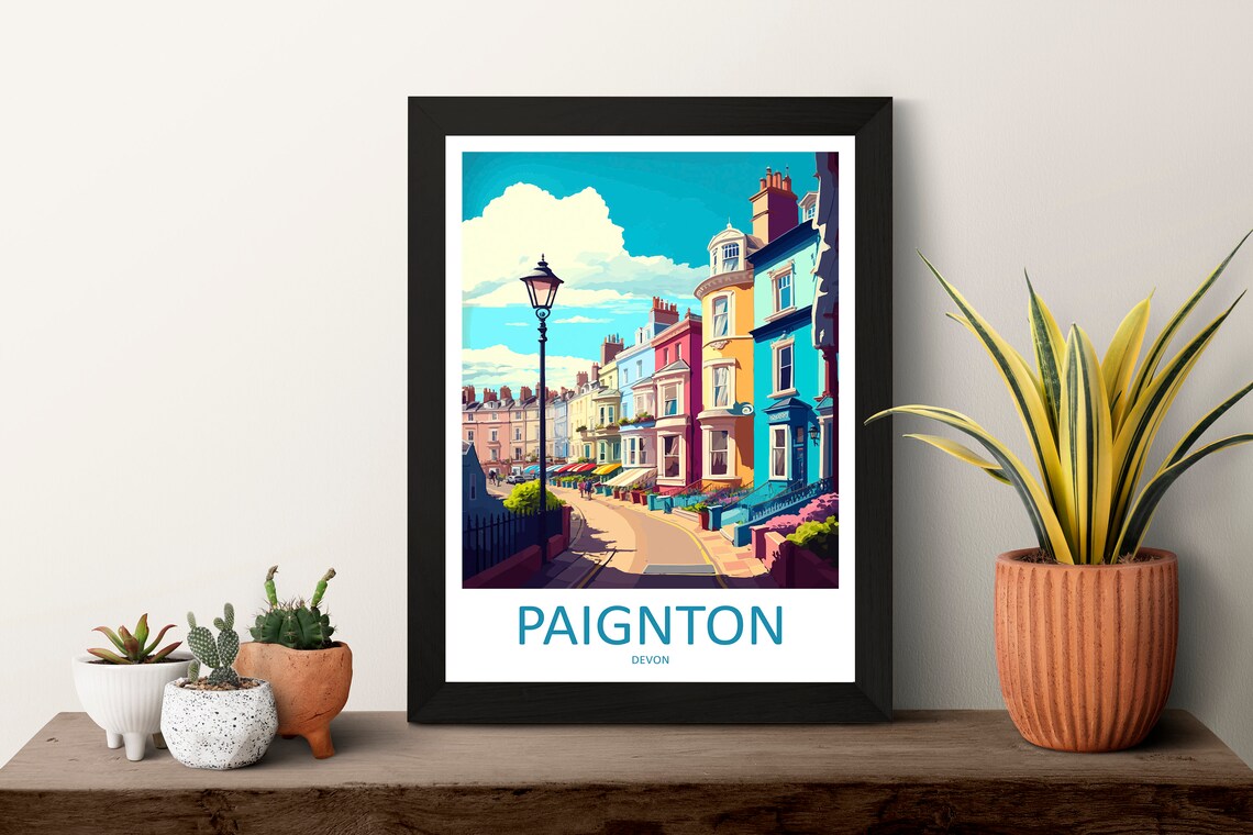 Paignton Travel Poster, England Wall Art Print - Image 3