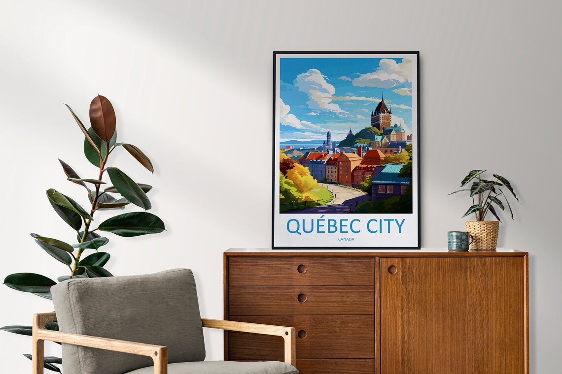 Quebec City Travel Poster, Canada Place Print - Image 2