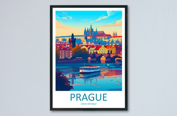 Prague Hanging Home Decor Gift Lovers Poster