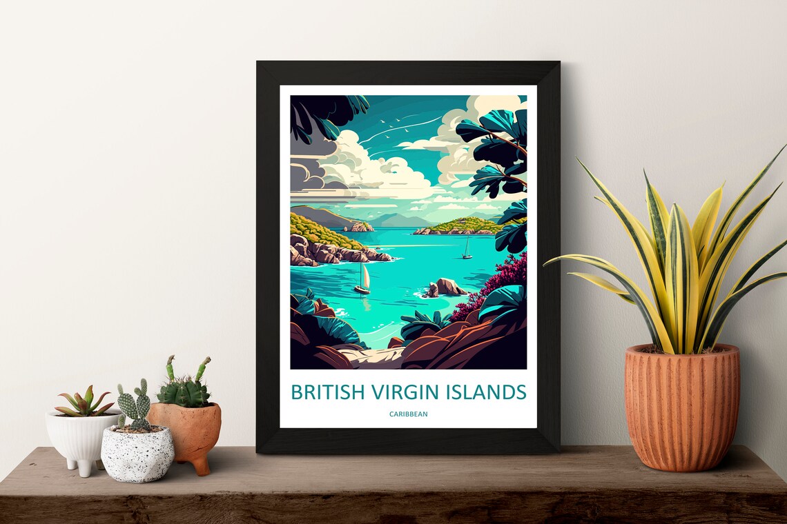 British Virgin Islands Travel Poster, Place Print - Image 3