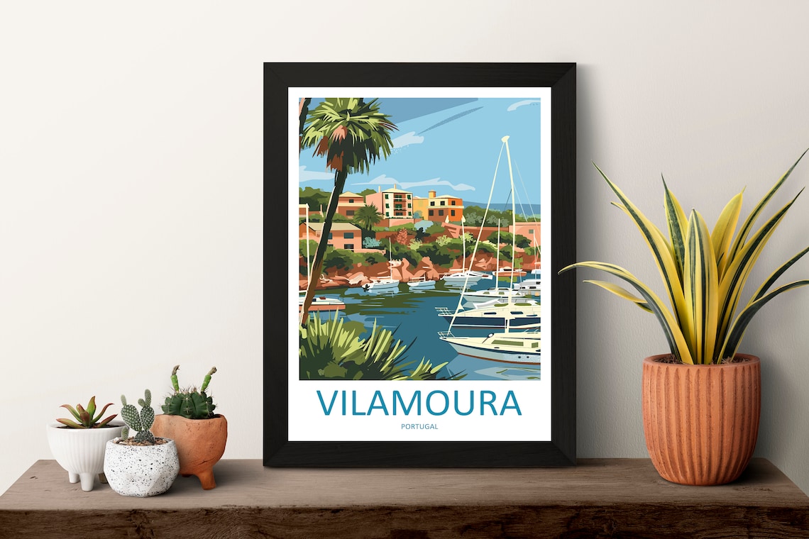 Vilamoura Travel Poster, Place-Inspired Wall Art - Image 3