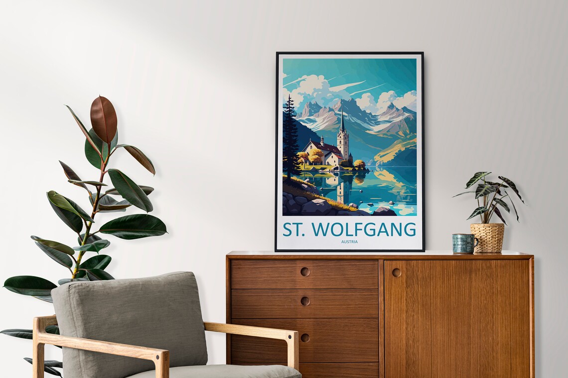 St Wolfgang Travel Poster, Austria Wall Art - Image 2