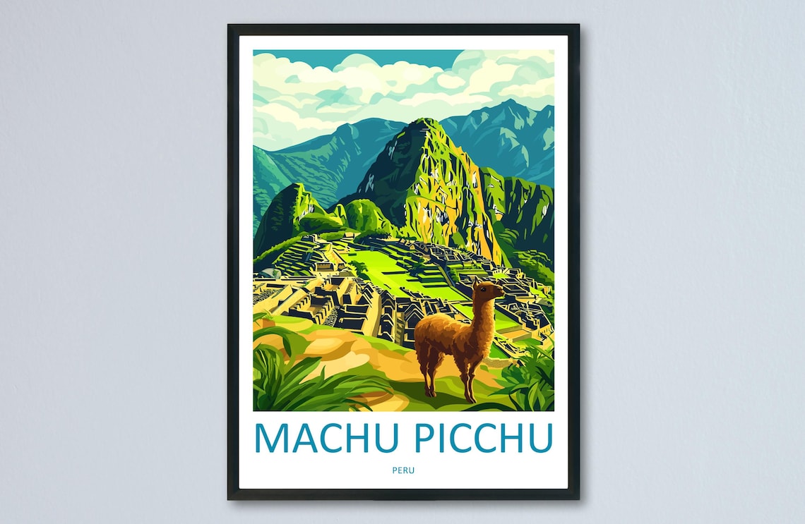 Machu Picchu Travel Print Wall Art Hanging Home Dcor Gift Lovers Peru Lover