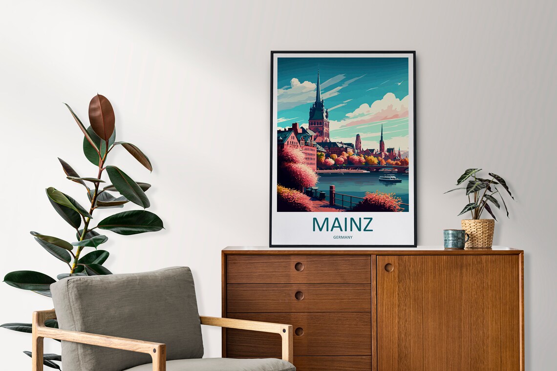 Mainz Travel Poster, Germany City Wall Art - Image 2