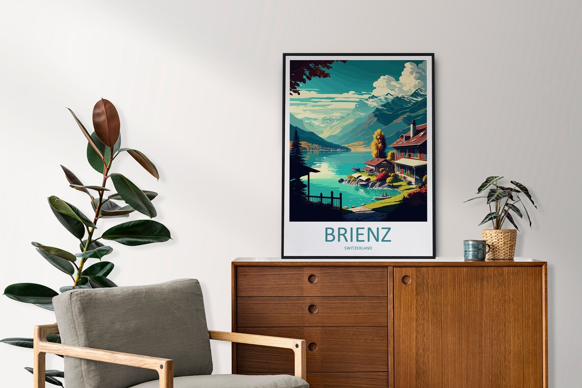 Brienz Travel Poster, Switzerland Wall Art - Image 2