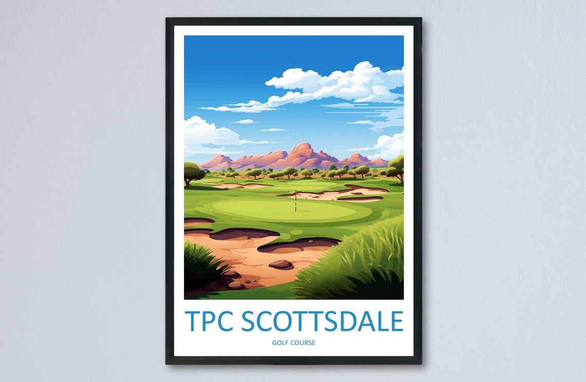 TPC Scottsdale Golf Travel Poster, Arizona