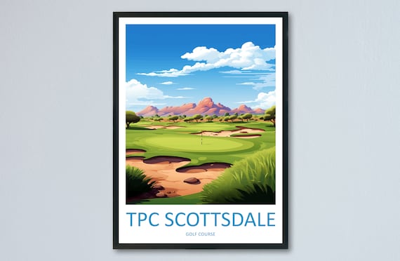 TPC Scottsdale Golf Travel Poster, Arizona