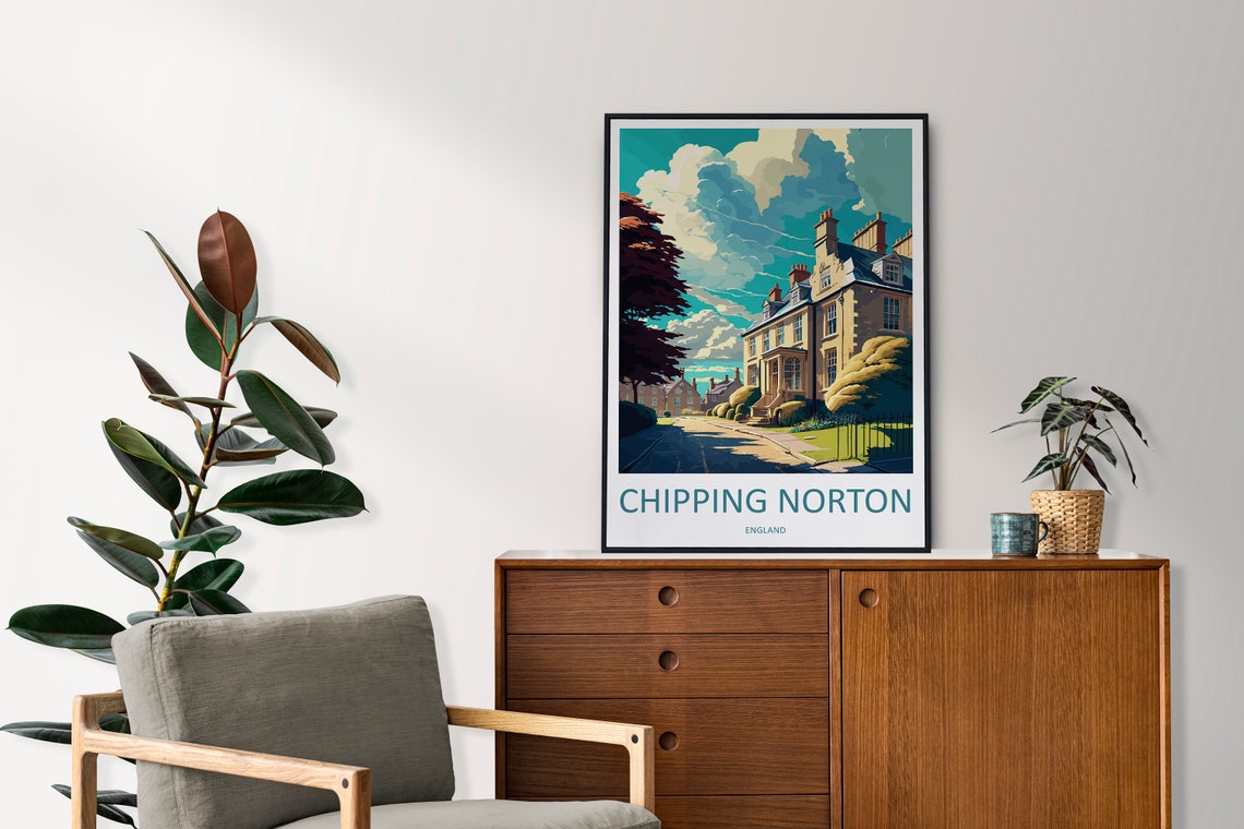 Chipping Norton England Cotswold Stone Buildings Street Travel Poster - Image 2