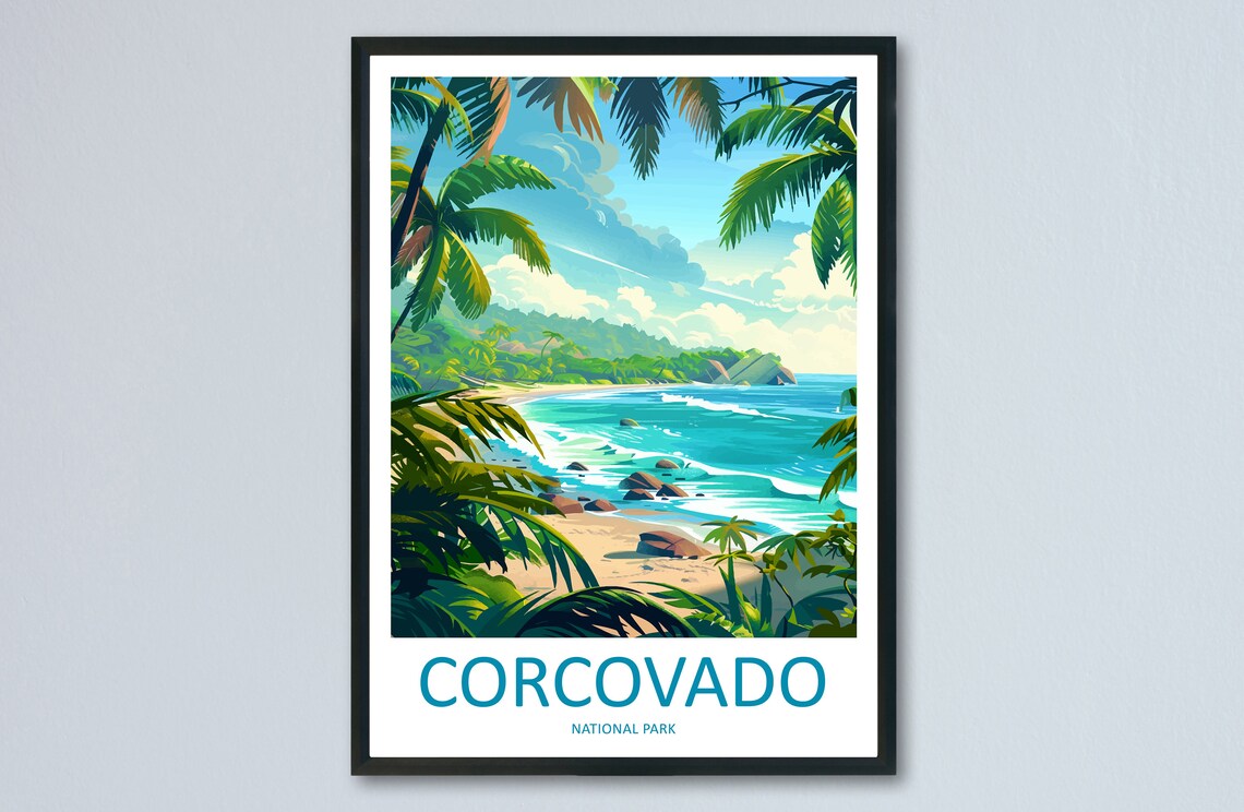 Corcovado National Park Travel Poster, Costa Rica
