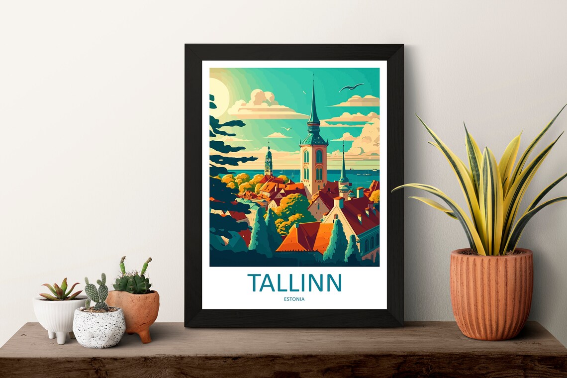 Tallinn Travel Poster, Estonia Wall Art Print - Image 3
