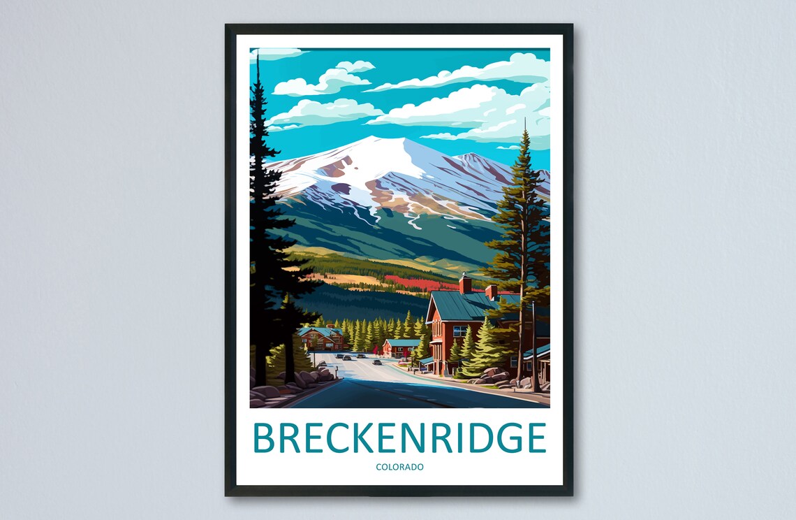 Breckenridge Travel Poster, Colorado Wall Decor