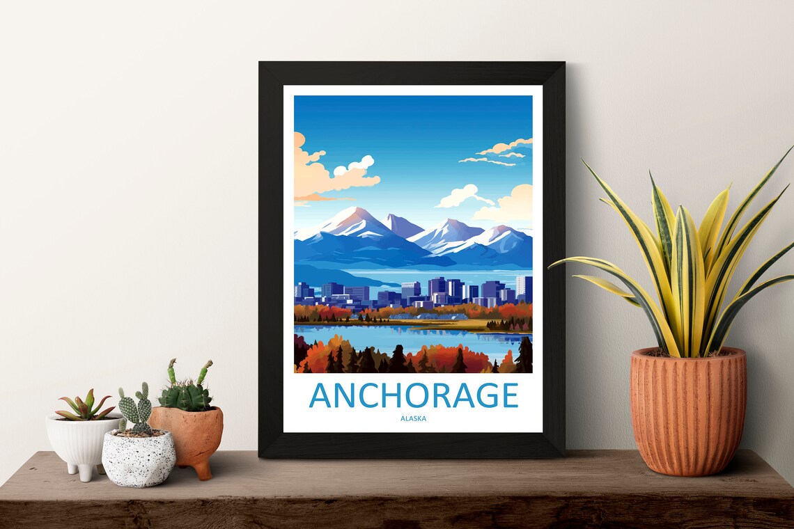 Anchorage Travel Poster, Alaska Home Decor Print - Image 3