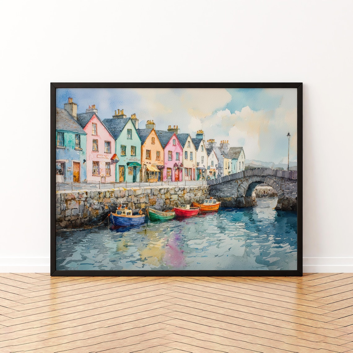 Galway Watercolor Poster, Ireland Travel Poster