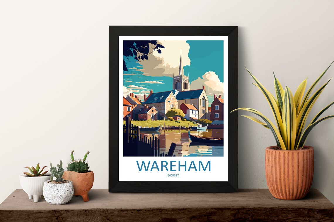 Wareham Travel Poster, England Place Print - Image 3
