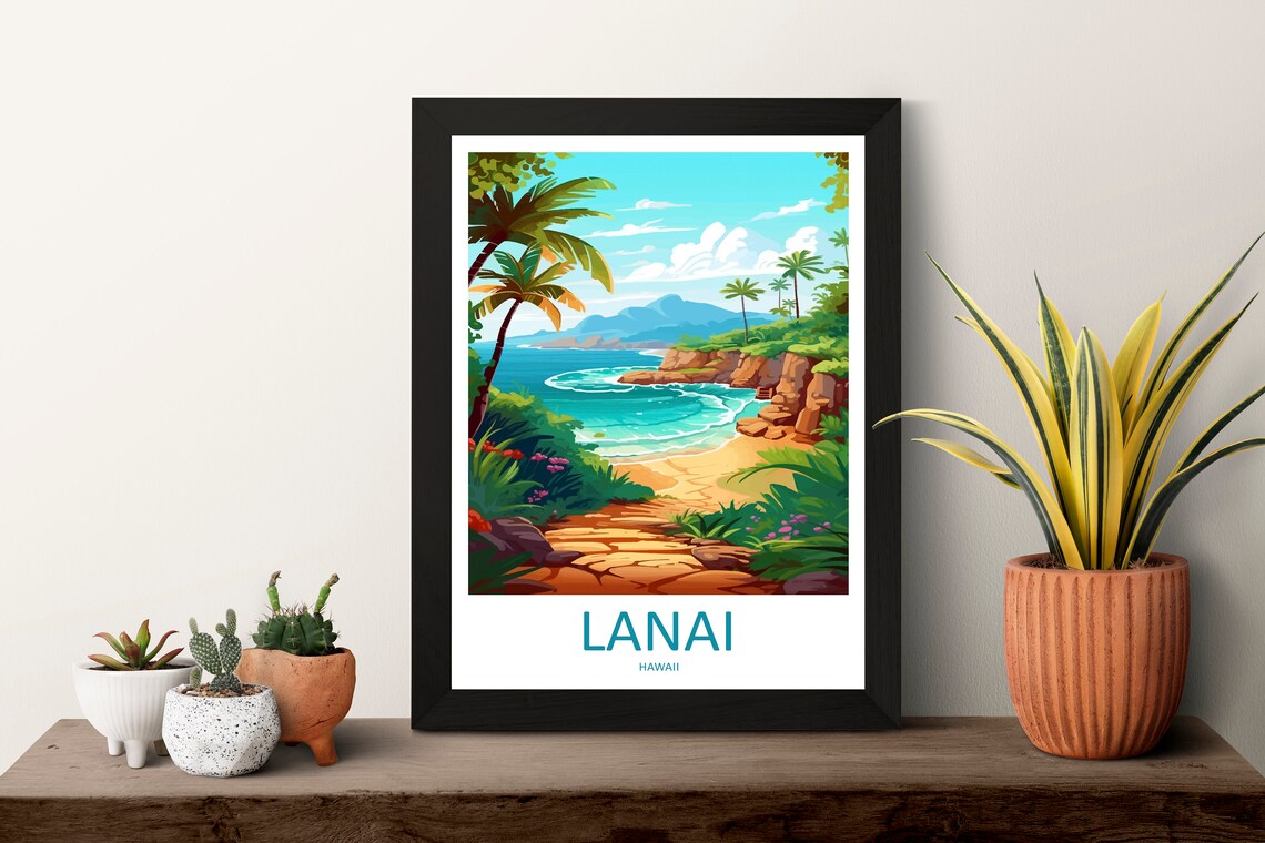 Lanai Travel Poster, Hawaii Place Art Print - Image 3